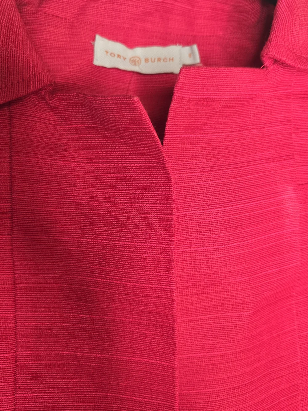 Tory Burch Fuchsia Textured Cropped Jacket 3/4 Sleeve Size 6